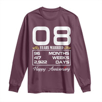 Vintage 8th Wedding Anniversary Long Sleeve Shirt Eight Years Married Gift