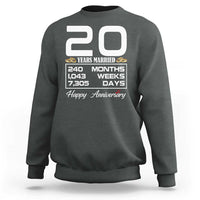 Vintage 20th Wedding Anniversary Sweatshirt Twenty Years Married Gift
