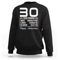 Vintage 30th Wedding Anniversary Sweatshirt Thirty Years Married Gift