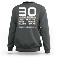 Vintage 30th Wedding Anniversary Sweatshirt Thirty Years Married Gift