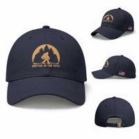 Knitting Bigfoot In The Wild Funny Gift Baseball Cap