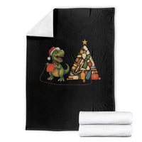 Christmas Dinosaur Knitting Throw Blanket Funny Yarn Tree Gift - Wonder Print Shop