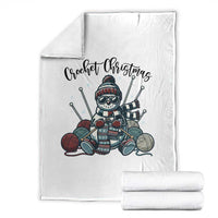 Crochet Christmas Throw Blanket Funny Snowman Crocheting Gift - Wonder Print Shop