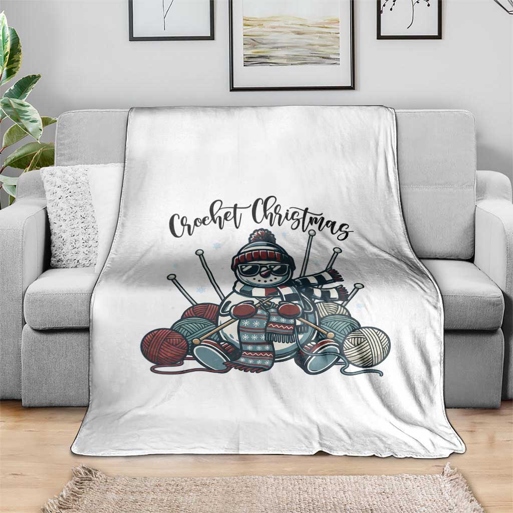 Crochet Christmas Throw Blanket Funny Snowman Crocheting Gift - Wonder Print Shop