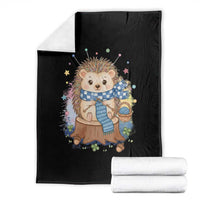 Cute Hedgehog Knitting Throw Blanket Gift For Crocheter - Wonder Print Shop