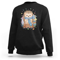 Cute Hedgehog Knitting Sweatshirt Gift For Crocheter - Wonder Print Shop