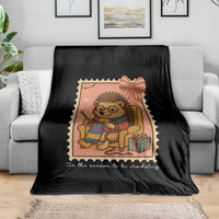 Cute Hedgehog Knitting Throw Blanket Christmas Holiday Gift - Wonder Print Shop