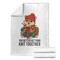 Cute Hamster Knitting Throw Blanket You Better Get Your Knit Together - Wonder Print Shop