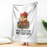 Cute Hamster Knitting Throw Blanket You Better Get Your Knit Together - Wonder Print Shop
