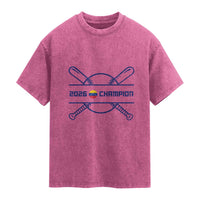 Venezuela Champions 2026 Washed Cotton T-Shirt Baseball Pride Gift