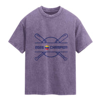 Venezuela Champions 2026 Washed Cotton T-Shirt Baseball Pride Gift