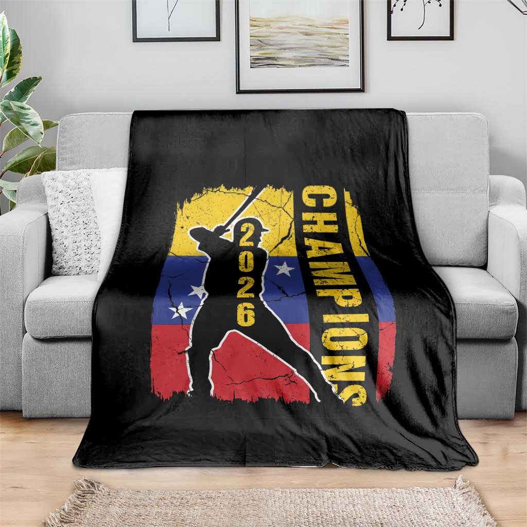Venezuela 2026 Champions Throw Blanket Baseball Vinotinto Pride Gift