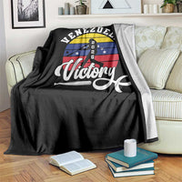 Venezuela 2026 Victory Baseball Throw Blanket Retro Softball Player Gift