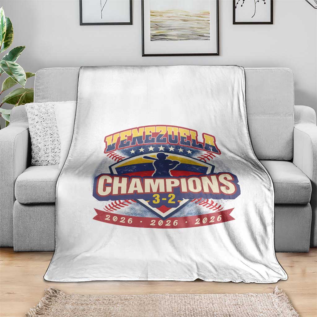 Venezuela 2026 Champions Throw Blanket Baseball Fan Pride