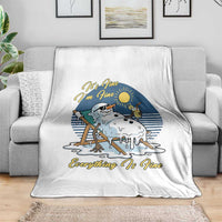 Melting Snowman Christmas In July Throw Blanket It Is Fine Everything Is Fine