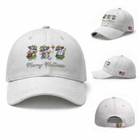 Funny Hawaiian Snowman Summer Graphic Baseball Cap Merry Meltmas