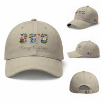 Funny Hawaiian Snowman Summer Graphic Baseball Cap Merry Meltmas