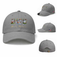 Funny Hawaiian Snowman Summer Graphic Baseball Cap Merry Meltmas