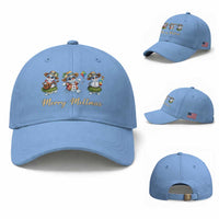 Funny Hawaiian Snowman Summer Graphic Baseball Cap Merry Meltmas