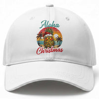 Aloha Tropical Pineapple Christmas Baseball Cap Vintage Beach Xmas Gift