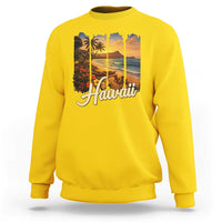 Vintage Hawaii Beach Travel Sweatshirt Sunset Ocean Landscape