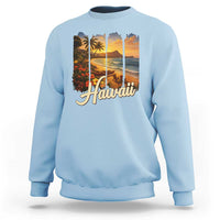 Vintage Hawaii Beach Travel Sweatshirt Sunset Ocean Landscape
