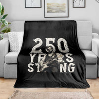 Vintage Abraham Lincoln Playing Guitar Throw Blanket 250 Years Strong