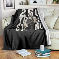 Vintage Abraham Lincoln Playing Guitar Throw Blanket 250 Years Strong