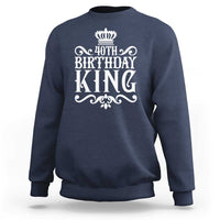 40th Birthday King Royal Crown Graphic For Men Sweatshirt