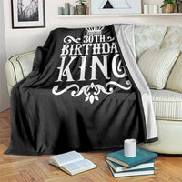 30th Birthday King Throw Blanket Royal Crown Graphic For Men