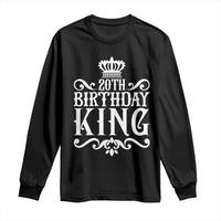 20th Birthday King Crown Gift For Men Long Sleeve Shirt