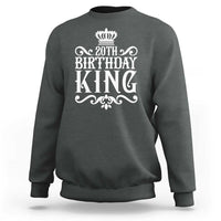 20th Birthday King Crown Gift For Men Sweatshirt