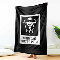 45 Years Ago I Was The Fastest Throw Blanket Funny 45th Birthday Gift