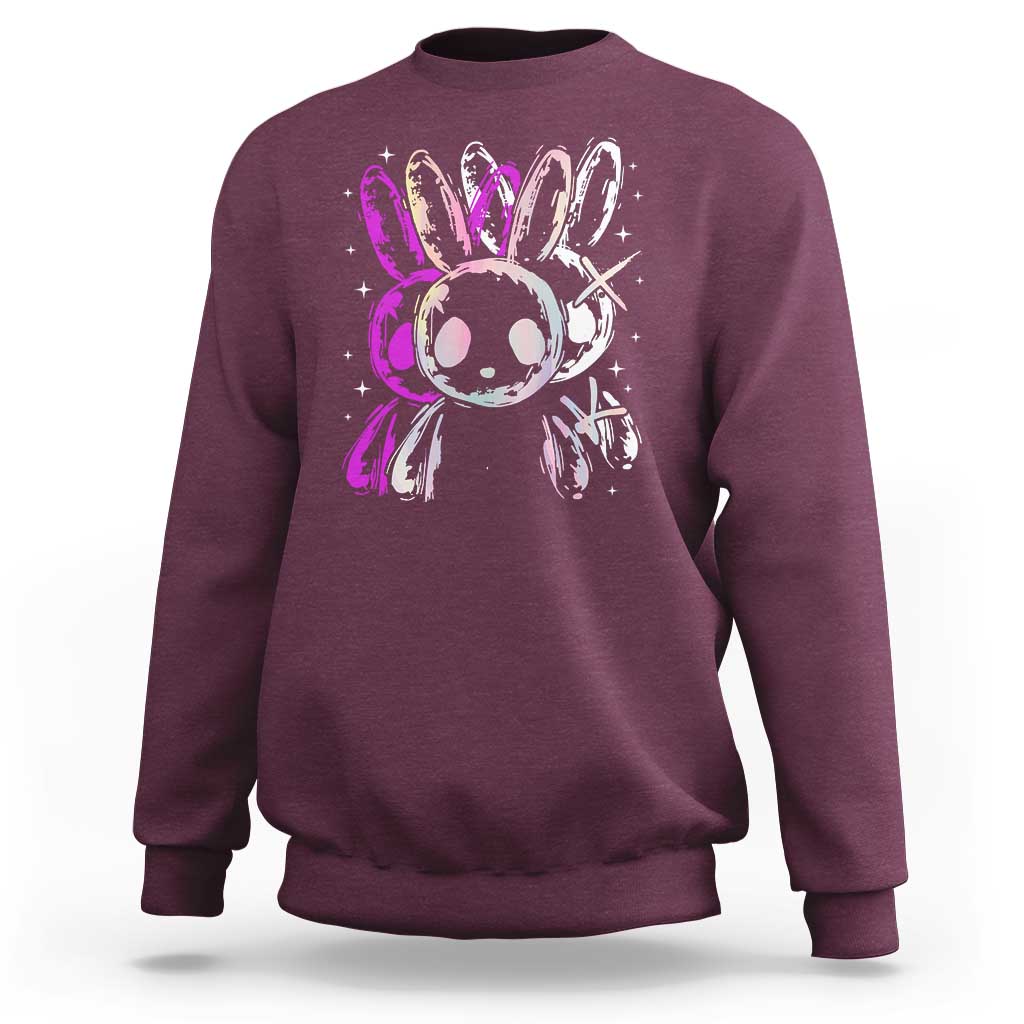 Horror Cute Bunny Rabbit Sweatshirt Horror Aesthetic - Wonder Print Shop