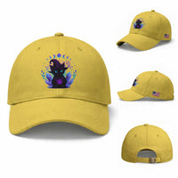 Witchy Black Cat Baseball Cap Funny Spellcasting Pastel Goth Aesthetic
