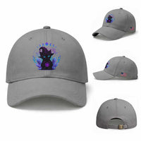 Witchy Black Cat Baseball Cap Funny Spellcasting Pastel Goth Aesthetic
