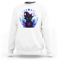 Witchy Black Cat Sweatshirt Funny Spellcasting Pastel Goth Aesthetic - Wonder Print Shop