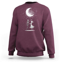 Skeleton Lover Dancing Under The Moon Dark Romantic Art Sweatshirt - Wonder Print Shop