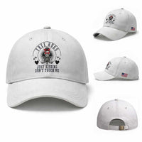 Funny Skeleton Sarcastic Gift Baseball Cap Free Hugs Do Not Touch Me