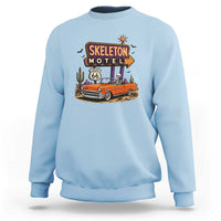 Skeleton Motel Halloween Route Highway 66 Sweatshirt Spooky Road Trip