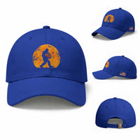 Funny Halloween Bigfoot Pumpkin Baseball Cap Spooky Cryptid Autumn Gift