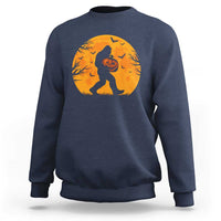 Funny Halloween Bigfoot Pumpkin Sweatshirt Spooky Cryptid Autumn Gift