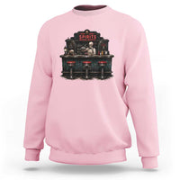 Skeleton Bartender Halloween Haunted Bar Sweatshirt Spirits Served Nightly Bar Lover