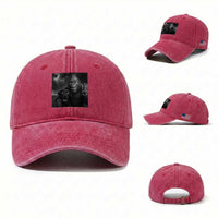 Cute Labrador Selfie With Bigfoot Washed Cotton Baseball Cap Funny Cryptid