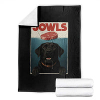 Black Labrador Retriever Throw Blanket Funny Jowls Horror Dog Poster - Wonder Print Shop