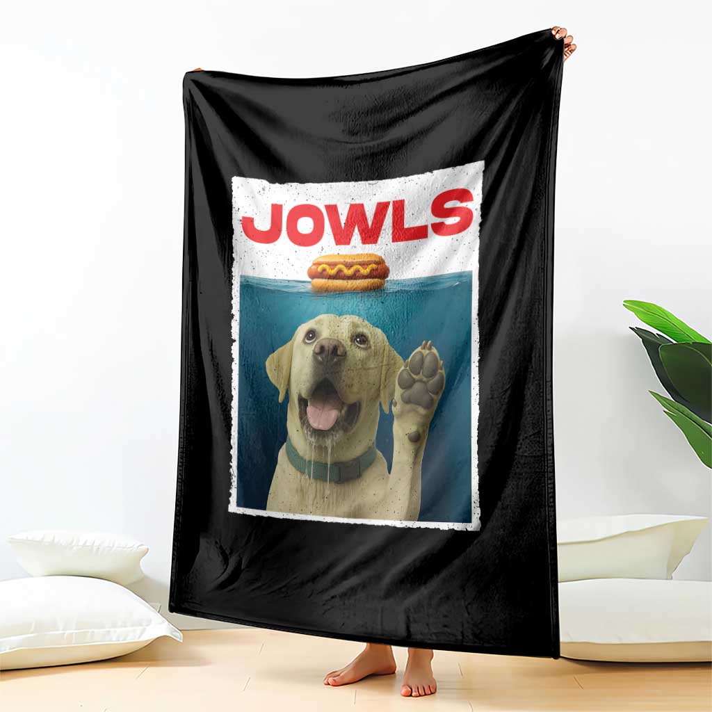 Funny Yellow Lab Jowls Throw Blanket Labrador Retriever Lover Gift - Wonder Print Shop