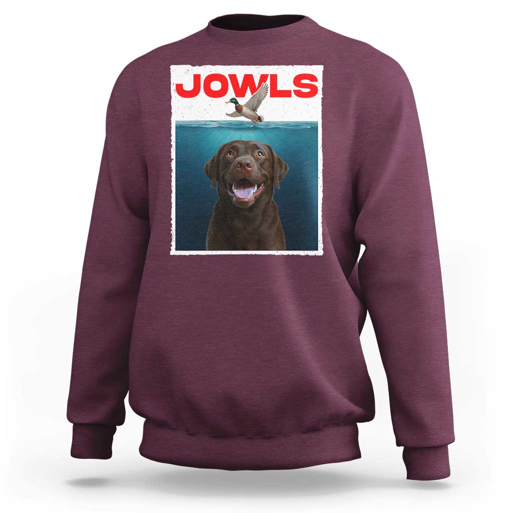 Chocolate Labrador Retriever Sweatshirt Funny Jowls Horror Dog Poster - Wonder Print Shop