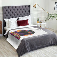 Funny Black Labrador Throw Blanket Dog Mom Retro Sunset Gift - Wonder Print Shop