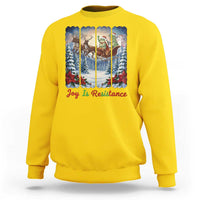 Joy Is Resistance Portland Frog Protest Sweatshirt Funny Holiday Meme Gift Idea - Wonder Print Shop
