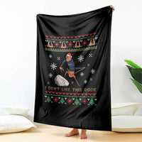 Funny Marcus The Worm Meme Throw Blanket I Do Not Like This Rock Ugly Christmas Gift - Wonder Print Shop
